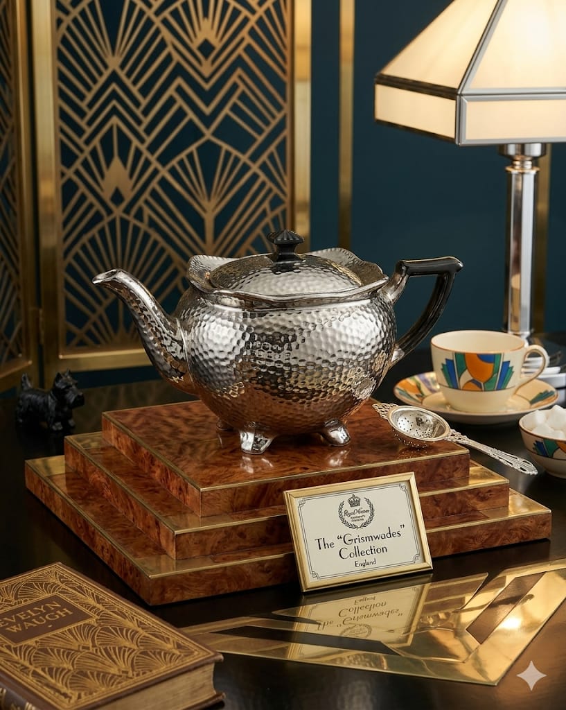 Vintage čajová konvice Royal Winton Grimwades v Art Deco stylu.