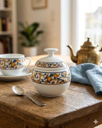 Luxusní porcelánová cukřenka Hutschenreuther z kostního porcelánu.