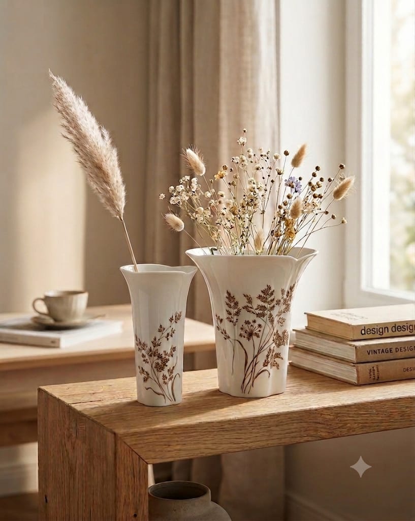Set dvou porcelánových váz Arzberg Corso Cnospa od Wernera Büncka.