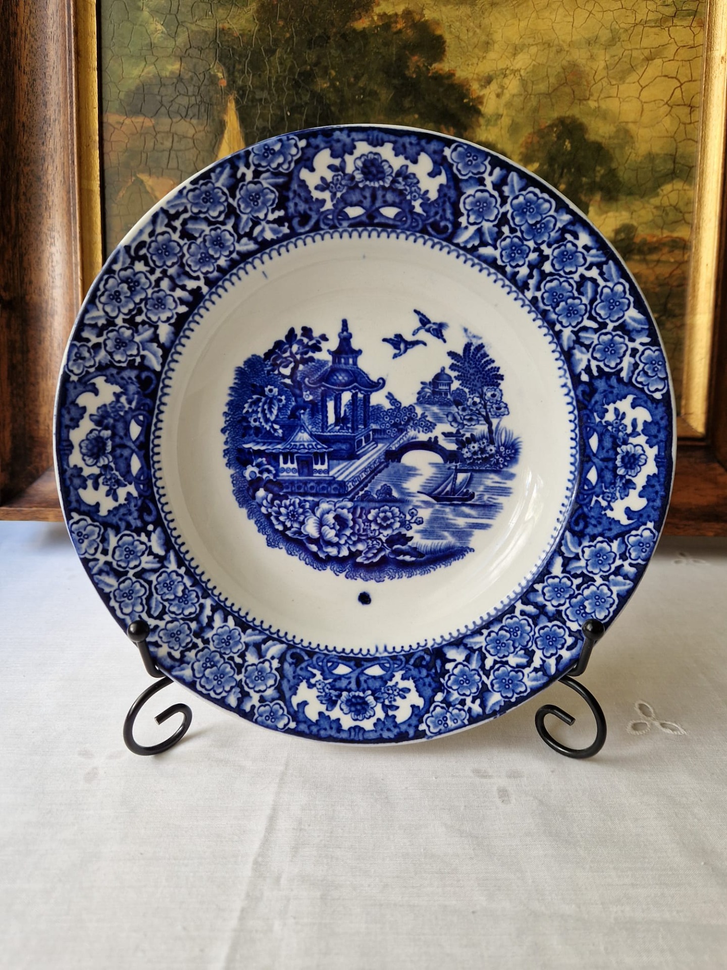 Starožitný hluboký talíř Swinnertons Olde Alton ware 22,5 cm.