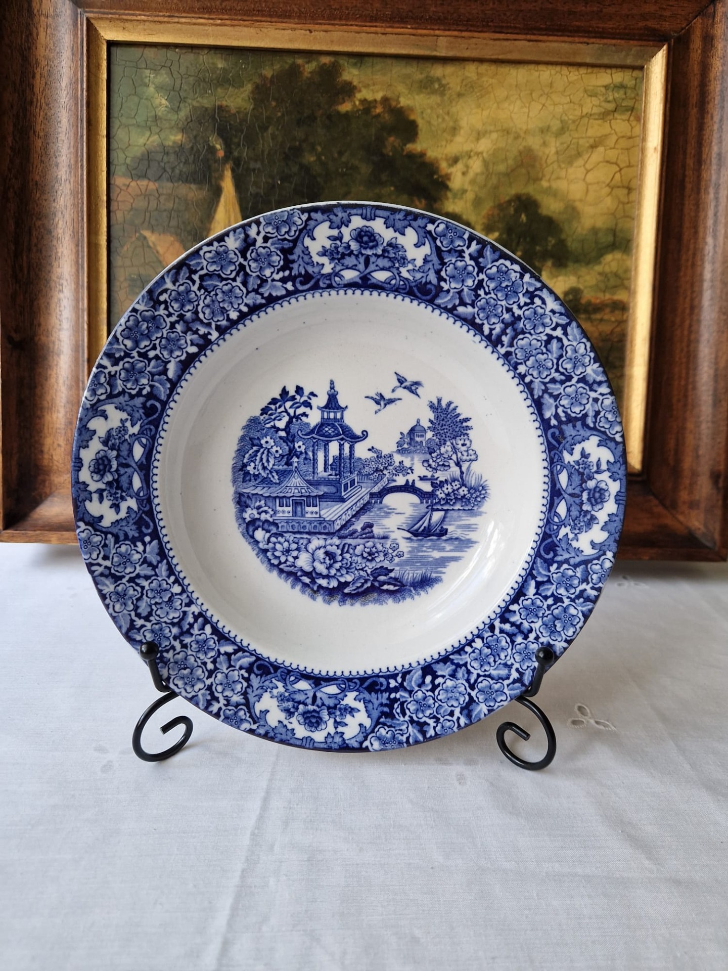 Starožitný hluboký talíř Swinnertons Olde Alton Ware 23 cm.