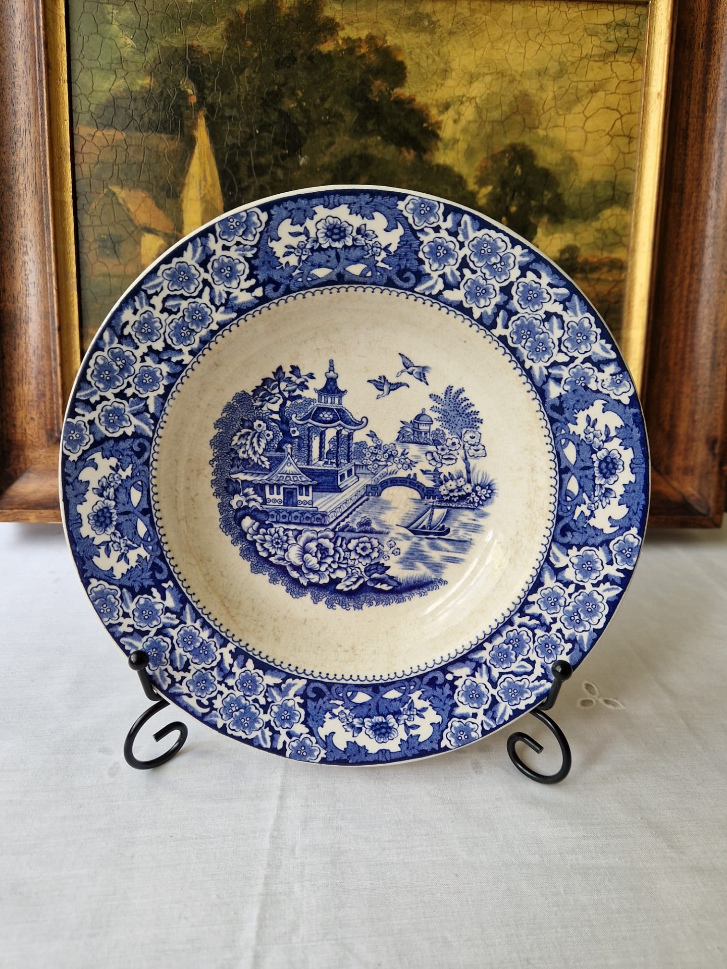 Starožitný anglický hluboký talíř Swinnertons Olde Alton Ware 22,5 cm.