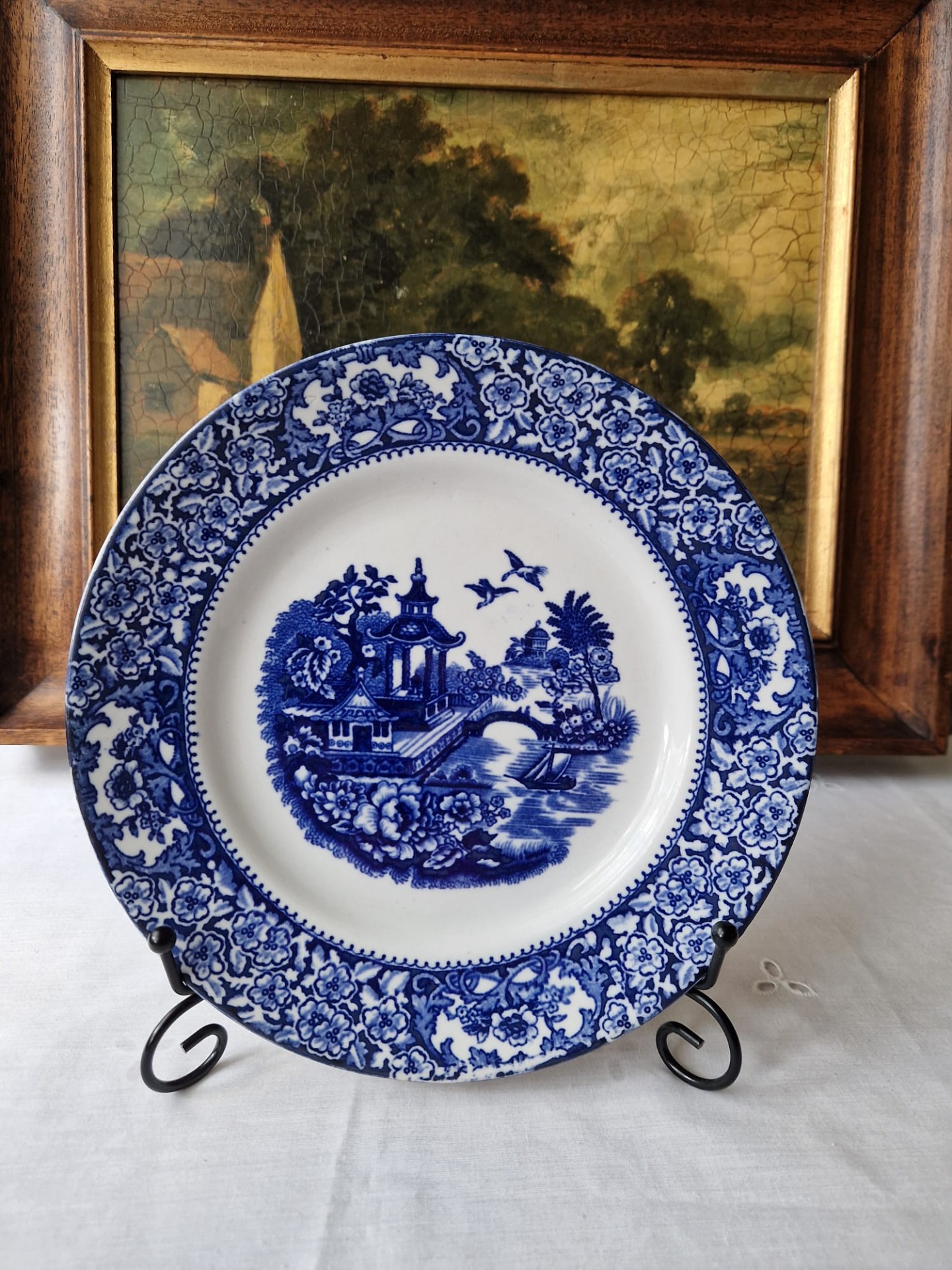 Starožitný ploch talíř Swinnertons Olde Alton Ware 22,5 cm.